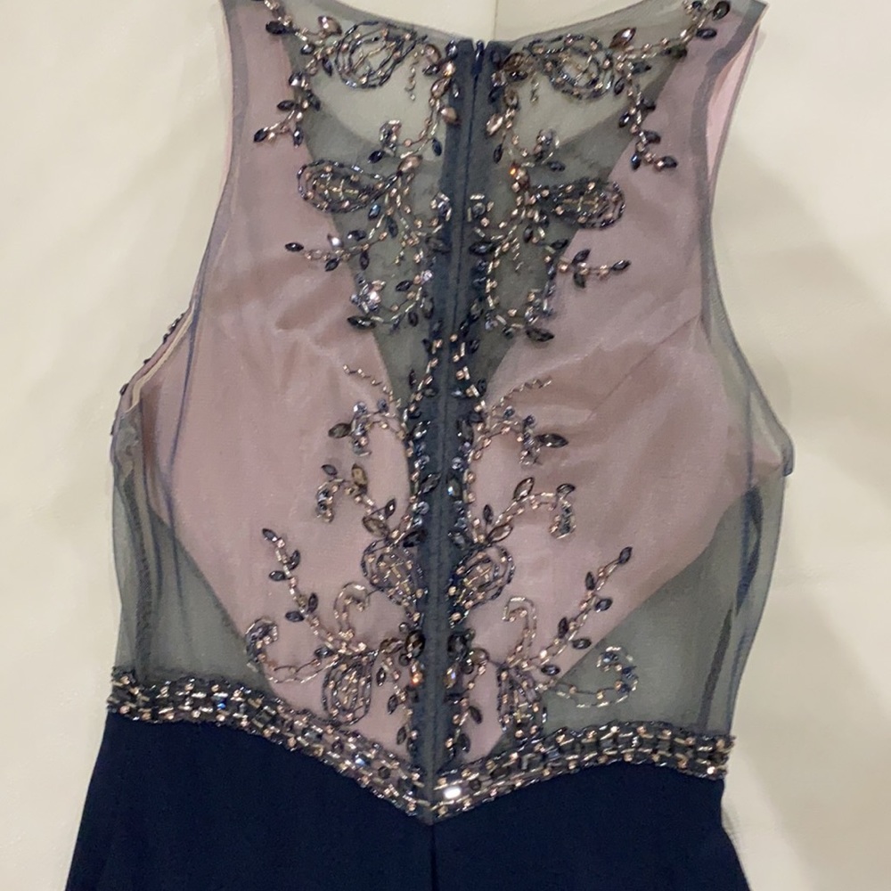 Floor length gown Navy blue size 4 - Picture 7 of 12